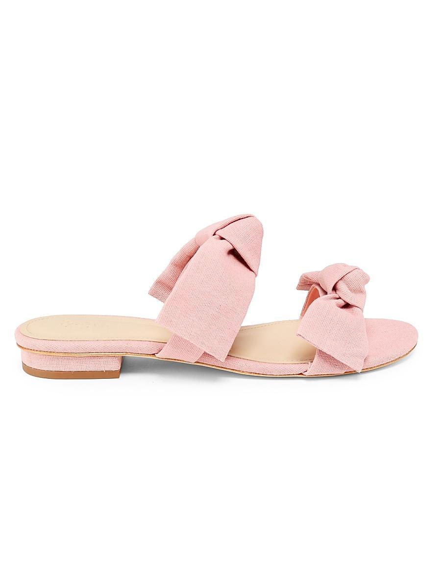 Womens Linen Bow Sandals Product Image