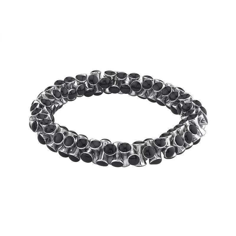 1928 Simulated Crystal Scroll Stretch Bracelet, Womens Purple Product Image