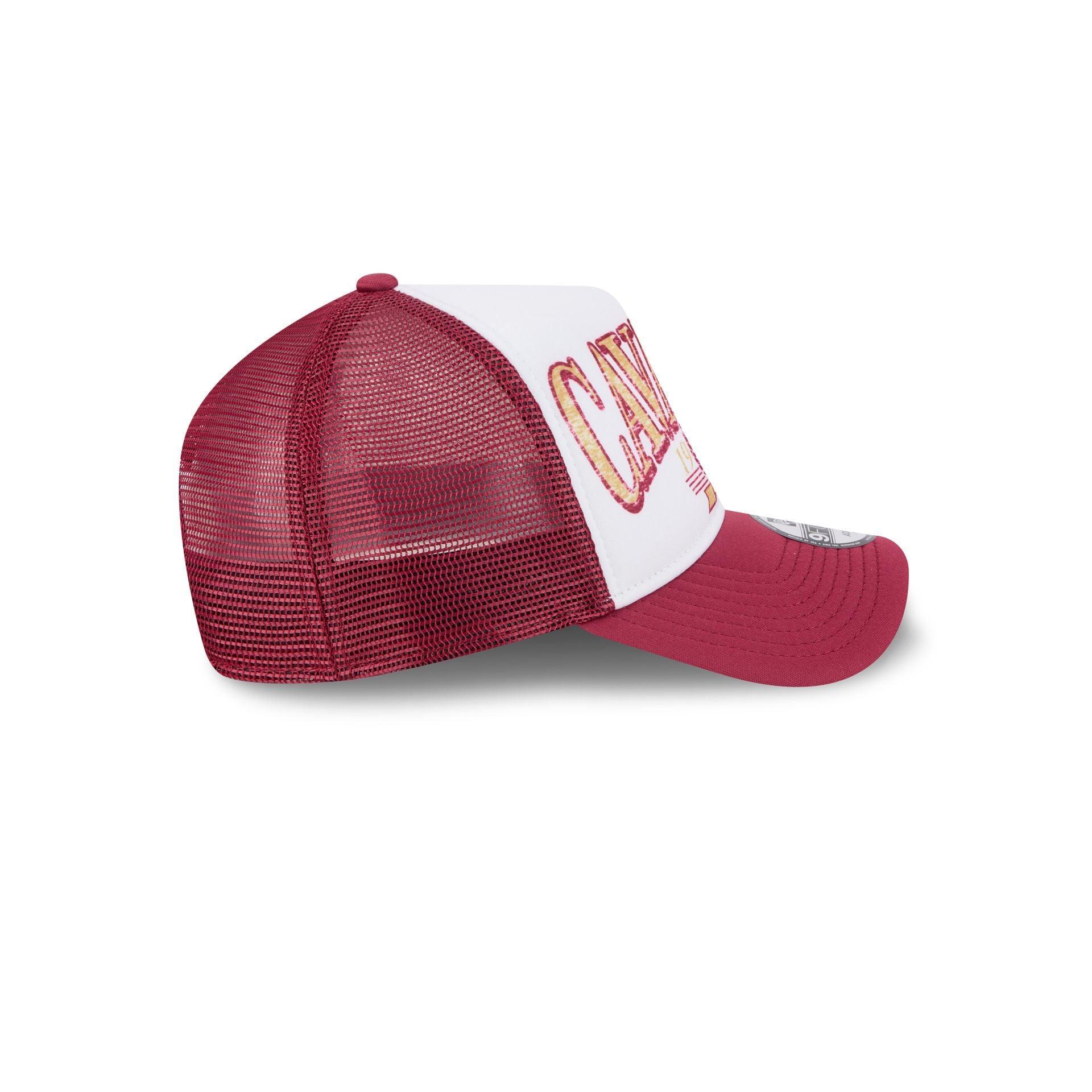 Cleveland Cavaliers Distressed 9FORTY A-Frame Trucker Hat Male Product Image