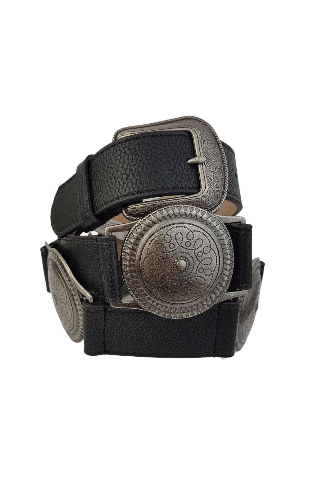 Hawk Black Belt with Circle Hardware Product Image