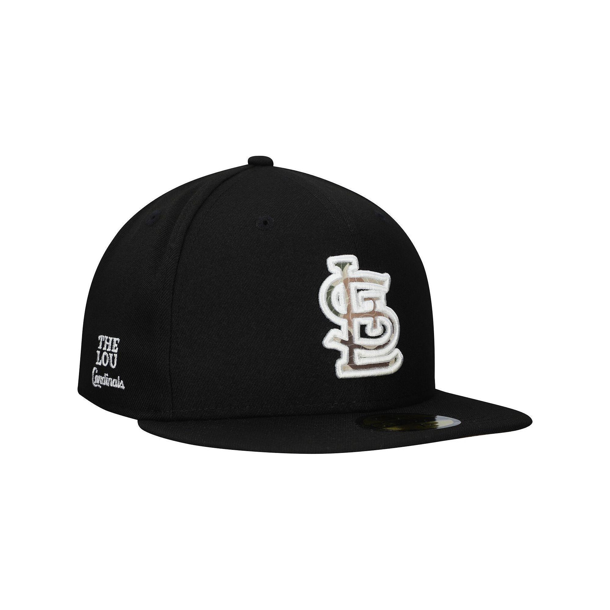 Men's New Era Black St. Louis Cardinals Troop Chant Camo Undervisor 59FIFTY Fitted Hat, Size: 7 1/4 Product Image