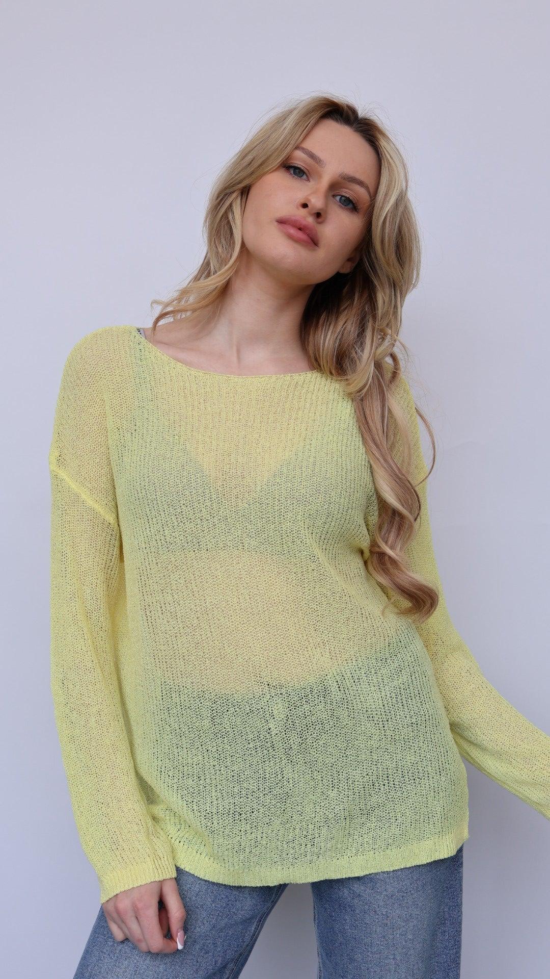 Lightweight Knit Loose-Fit Boatneck Sweater Product Image