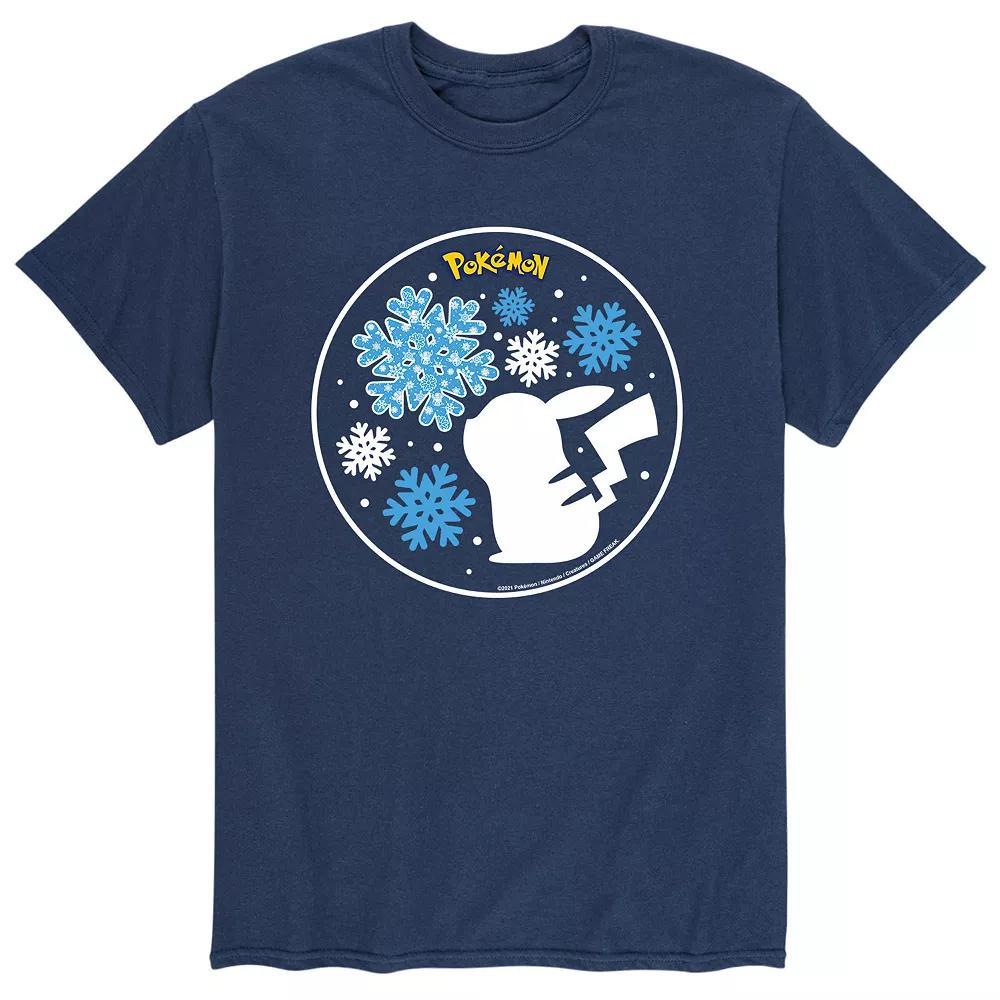 Big & Tall Pokemon Snowflake Pikachu Tee, Mens Product Image