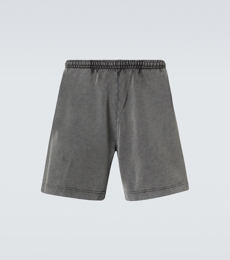 ACNE STUDIOS Cotton Fleece Shorts In Bm0 Faded Black Product Image