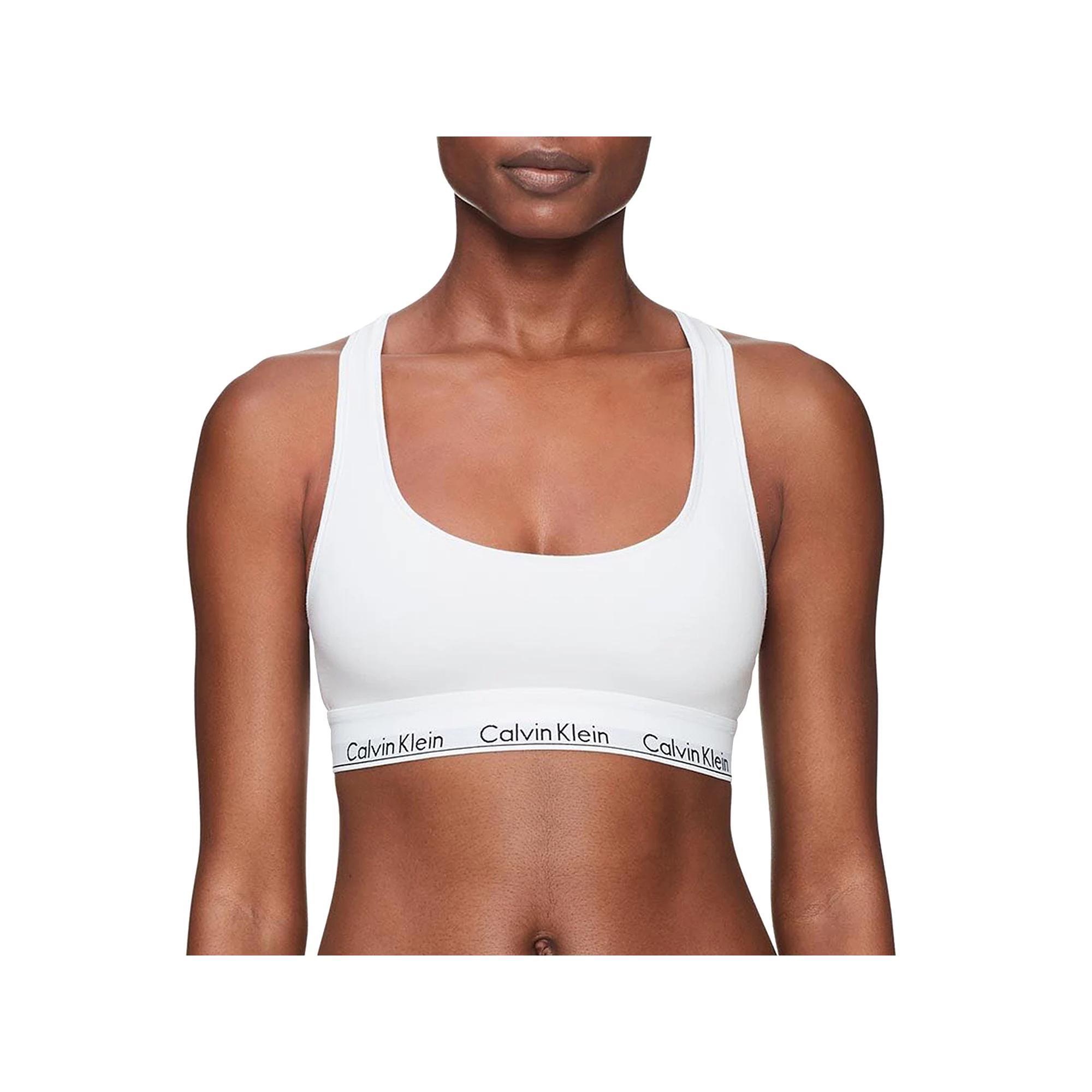 Calvin Klein Modern Cotton Unlined Bralette F3785, Women's, Size: Medium, White Product Image