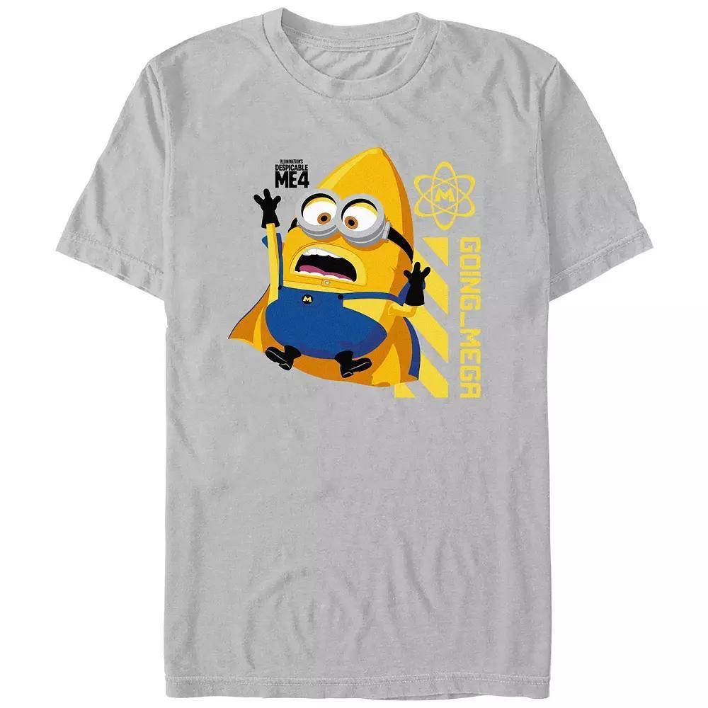 Men's Despicable Me 4 Going Mega Poster Graphic Tee, Size: XXL, Silver Product Image