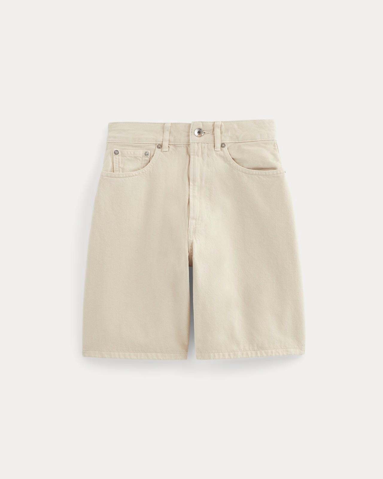 The Long A-Line Denim Short Product Image