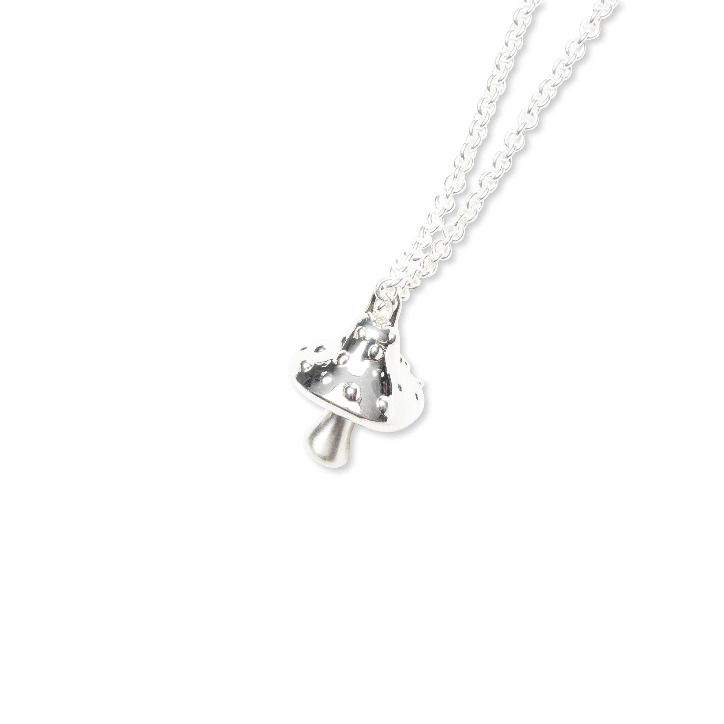 Mushroom Charm Necklace - Silver Product Image