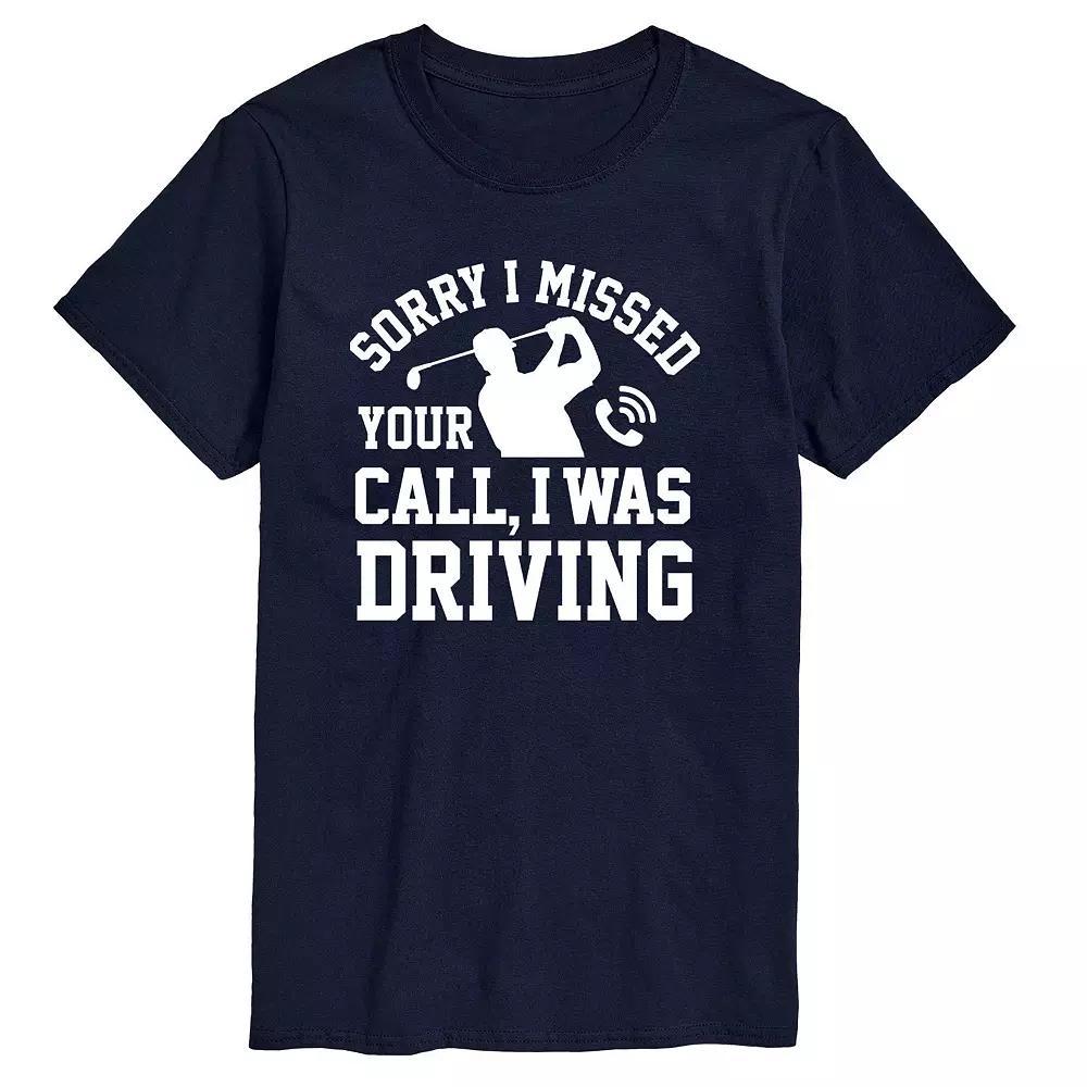 Men's Sorry Missed Call Driving Golf Graphic Tee, Size: Small, Green Product Image