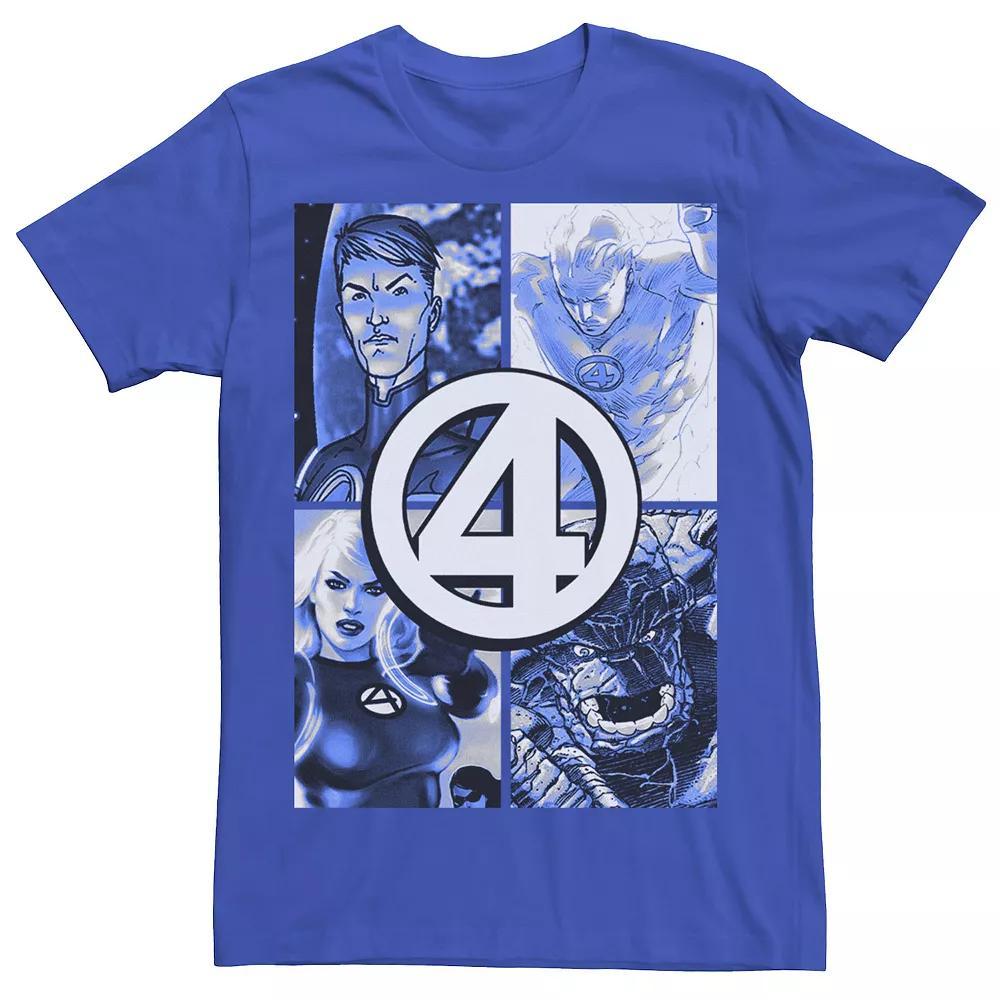 Men's Marvel Fantastic Four Group Shot Logo Box Up Tee, Size: XL, Royal Product Image