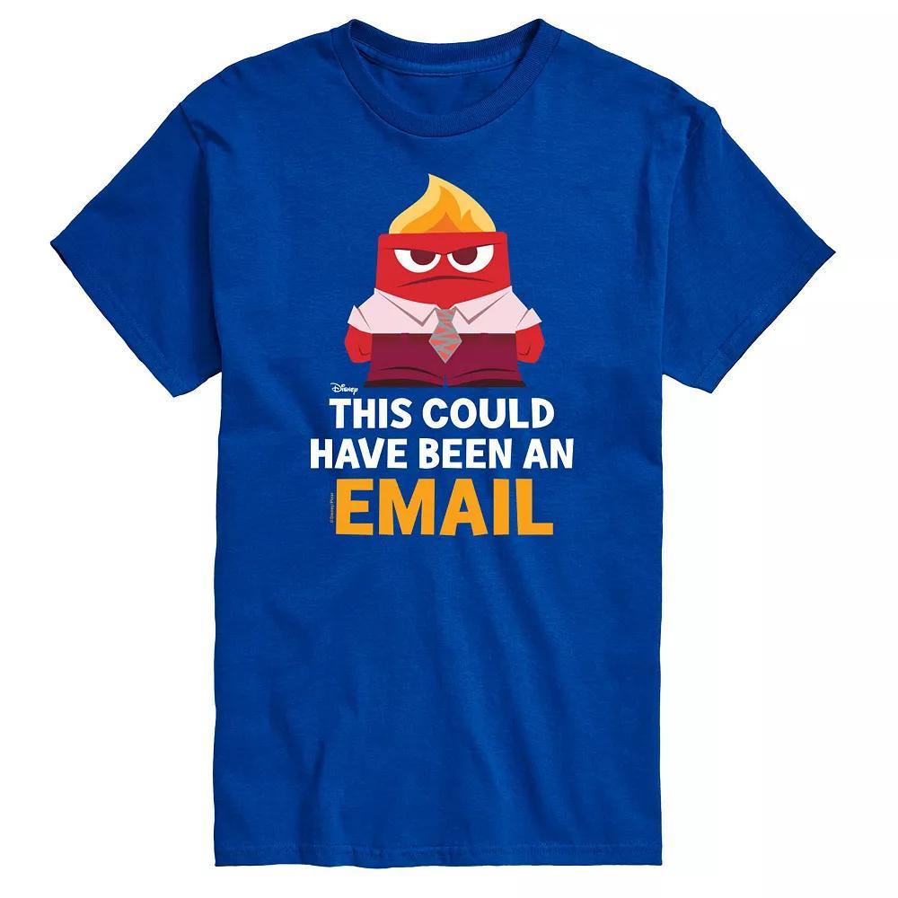 Disney / Pixar's Inside Out Big & Tall Been An Email Graphic Tee, Men's, Size: Large Tall, Blue Product Image