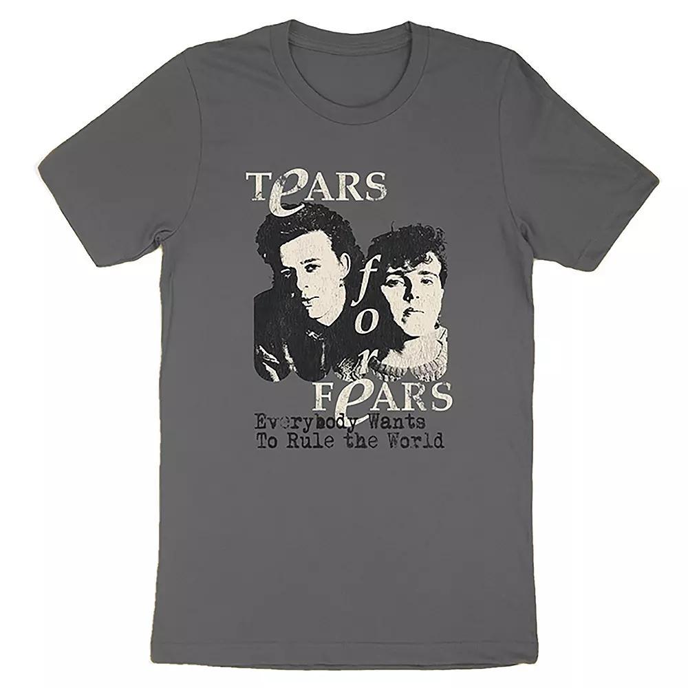 Men's Tears For Fears Rule The World Tee, Size: XL, Gray Product Image