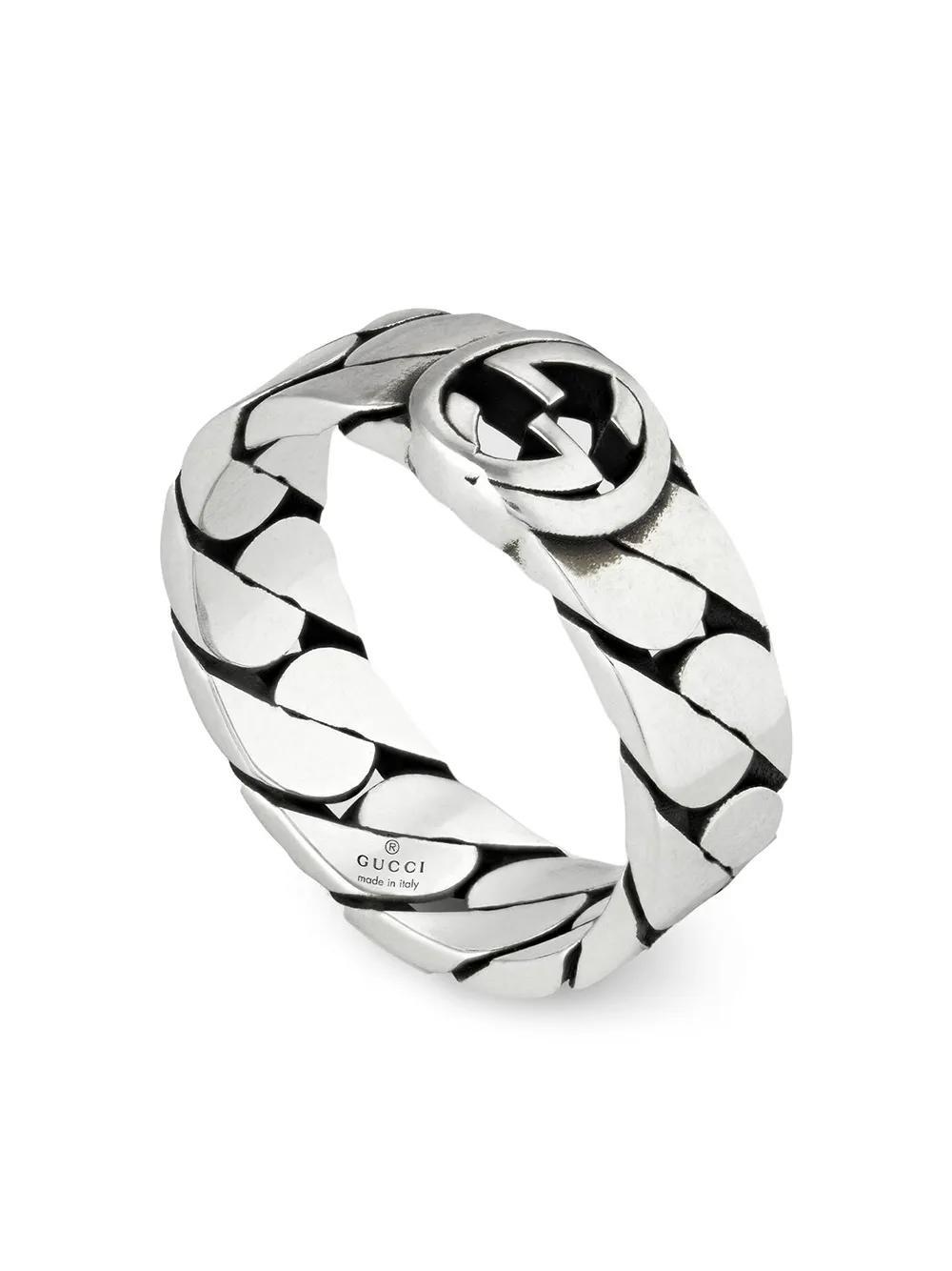 sterling silver Interlocking G ring Product Image