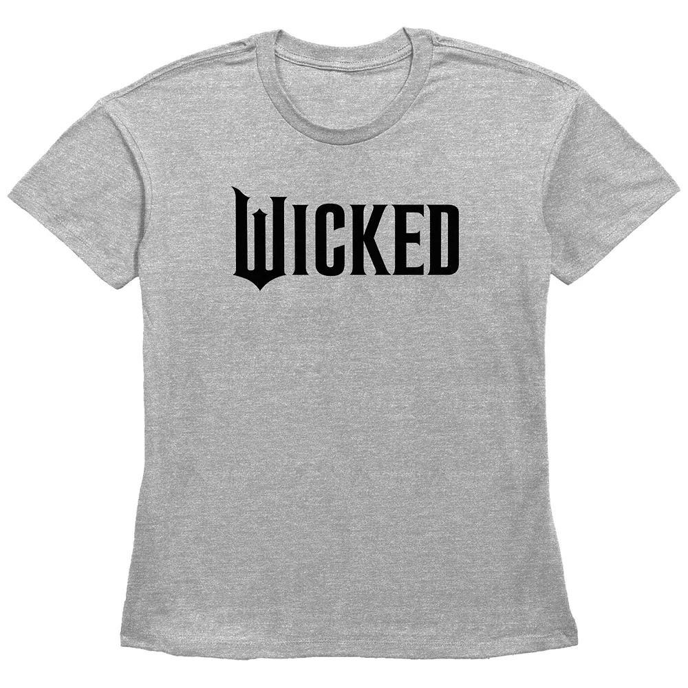 Women's Wicked Logo Graphic Tee, Size: Medium, Grey Gray Product Image