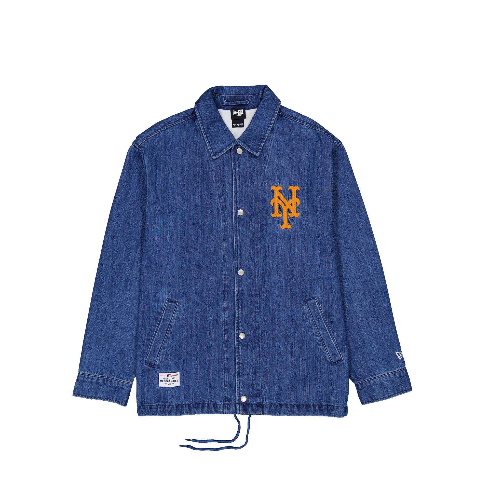New York Mets Denim Coach Jacket Male Product Image