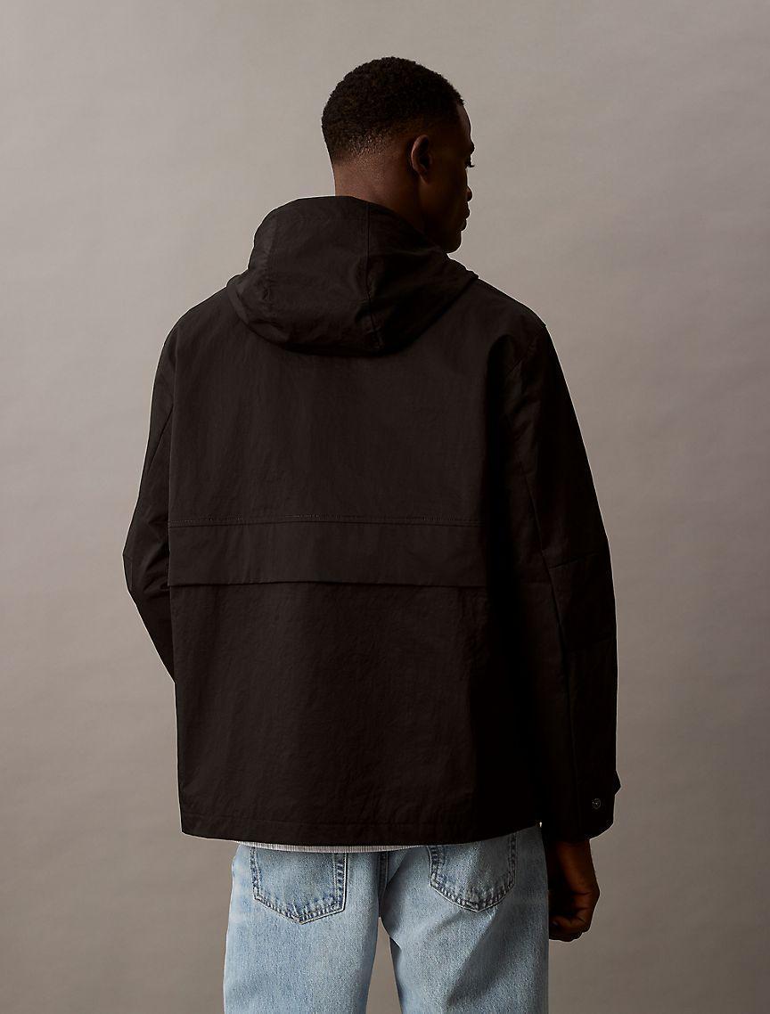 Crinkle Nylon Hooded Windbreaker Jacket Product Image