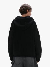 ANCHOR LOGO HOODIE WITH ZIP in black | JW Anderson US  Product Image