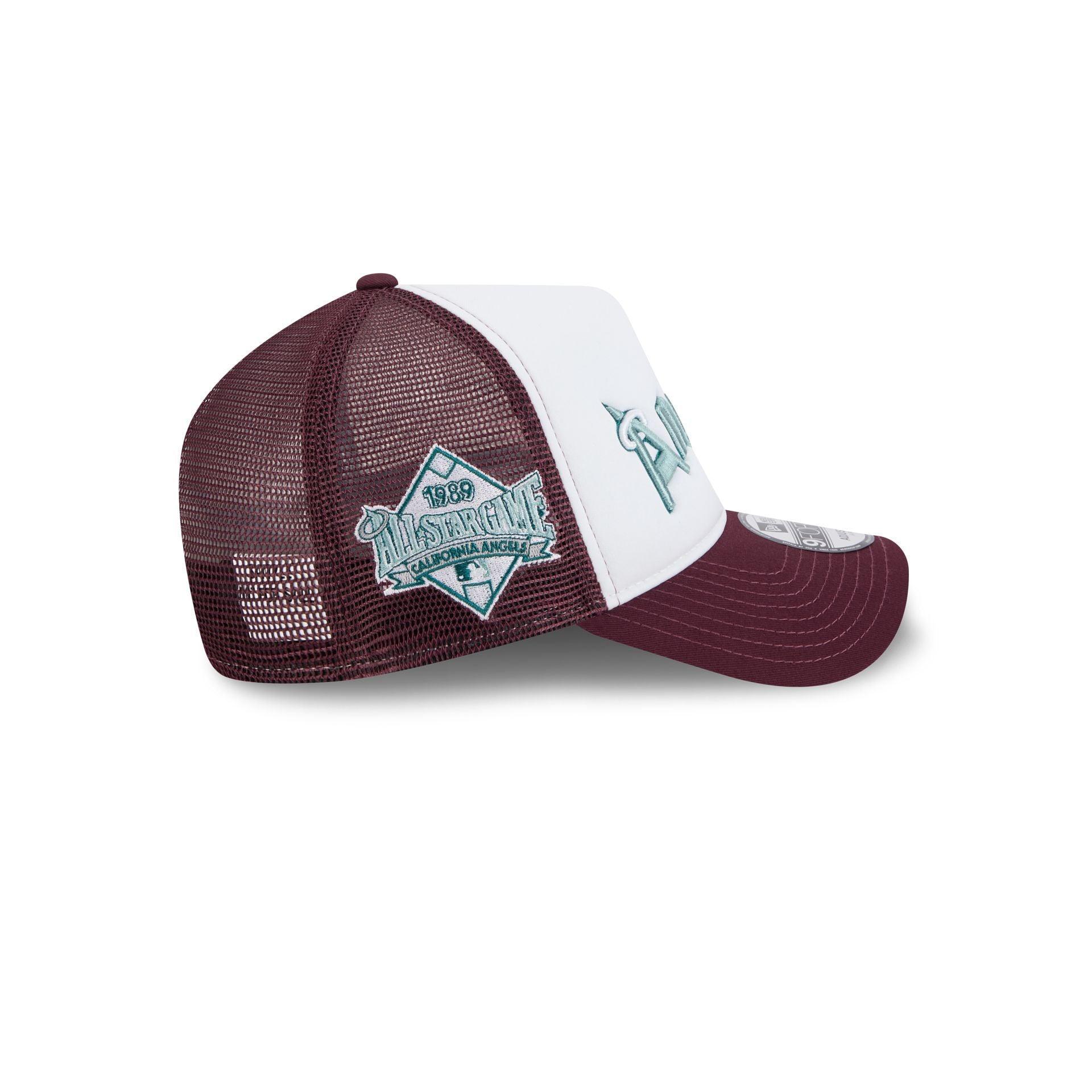 Los Angeles Angels Optic White 9FORTY A-Frame Snapback Hat Male Product Image