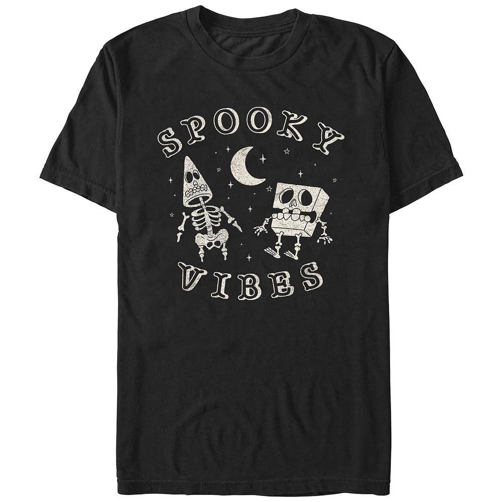 Men's SpongeBob SquarePants And Patrick Spooky Vibes Graphic Tee, Size: Large, Black Product Image