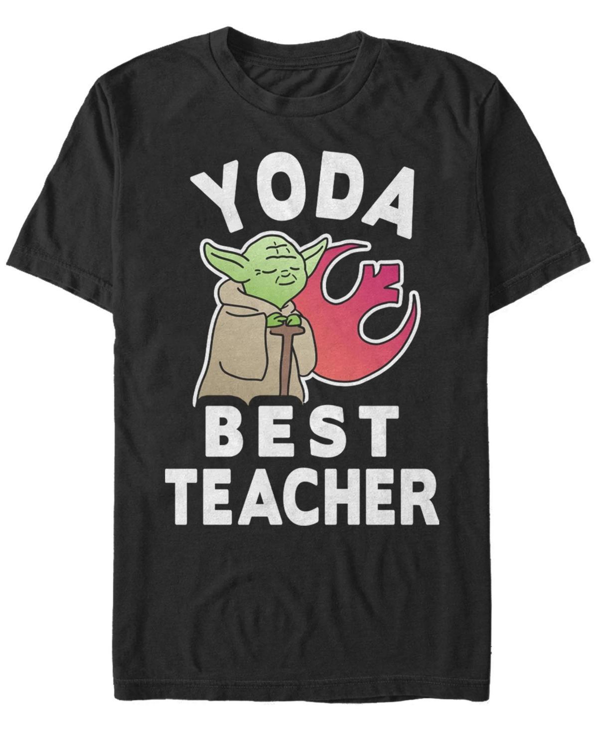 Men's Star Wars "Yoda Best Teacher" Portrait Tee, Size: Large, Black Product Image