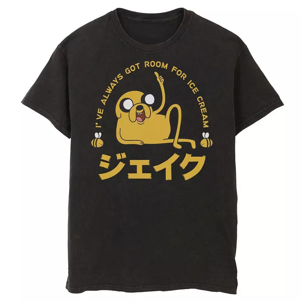 Men's Cartoon Network Adventure Time Jake "Room For Ice Cream" Kanji Tee, Size: Medium, Black Product Image