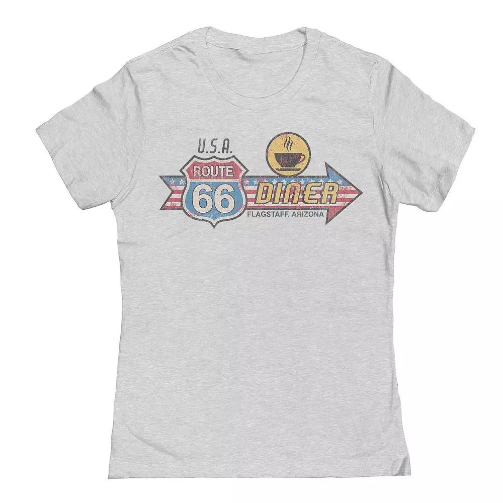 Junior's 66 Diner Graphic Tee, Women's, Size: XXL, Grey Gray Product Image