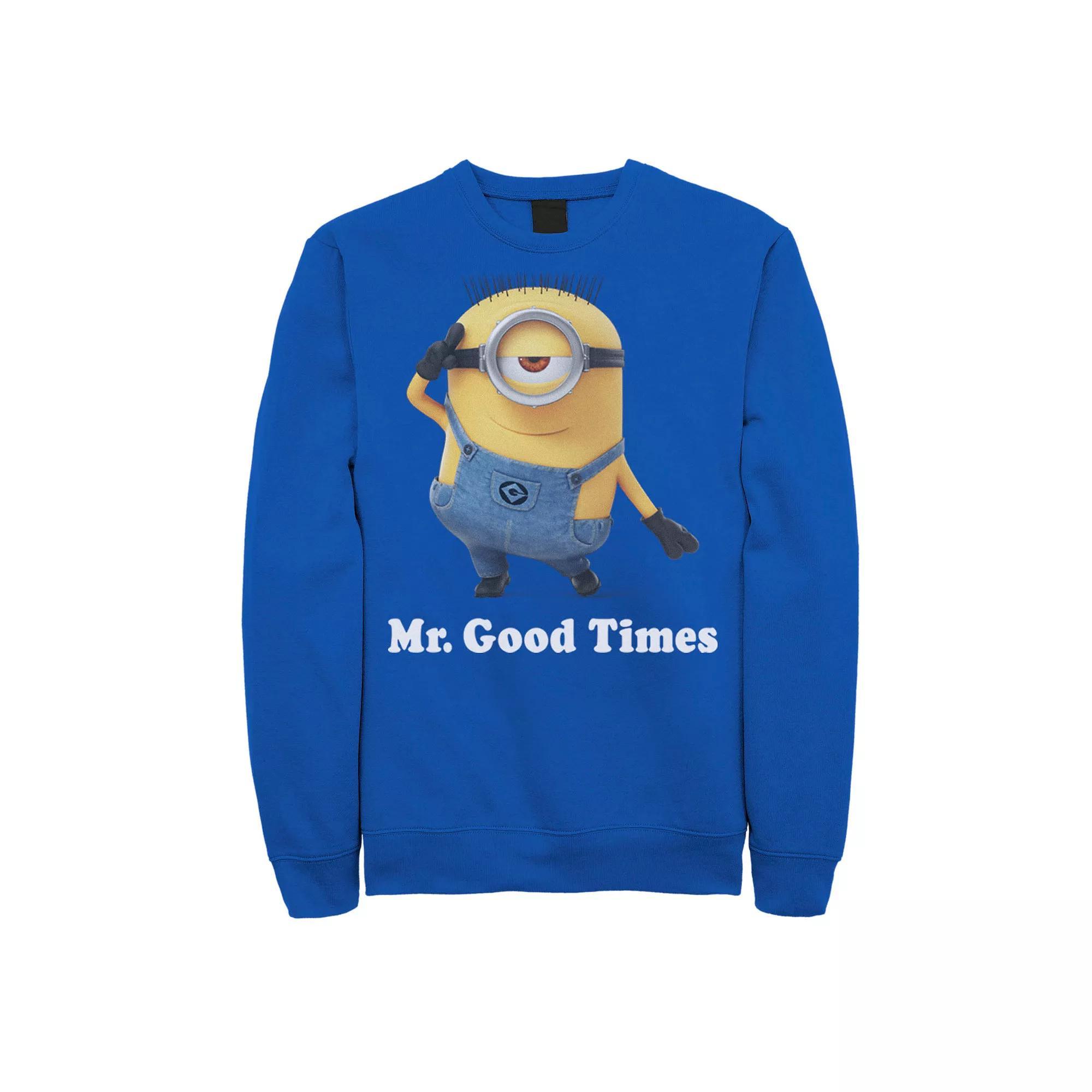 Men's Despicable Me Minions Mr. Good Times Sweatshirt, Size: XXL, Royal Product Image