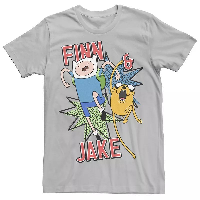 Men's Cartoon Network Adventure Time Finn & Jake Kapows Tee, Size: Small, Red Product Image