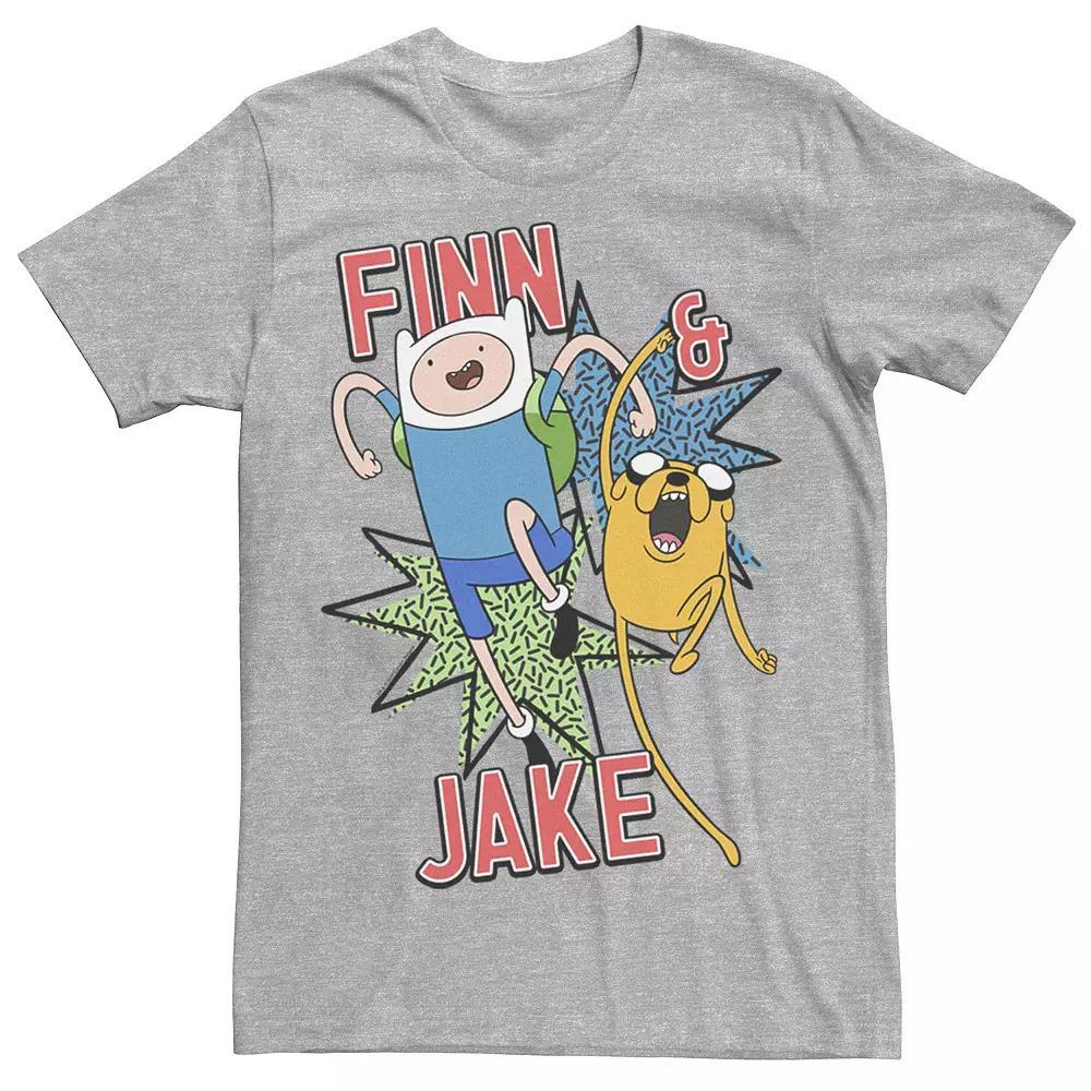 Men's Cartoon Network Adventure Time Finn & Jake Kapows Tee, Size: Small, Red Product Image