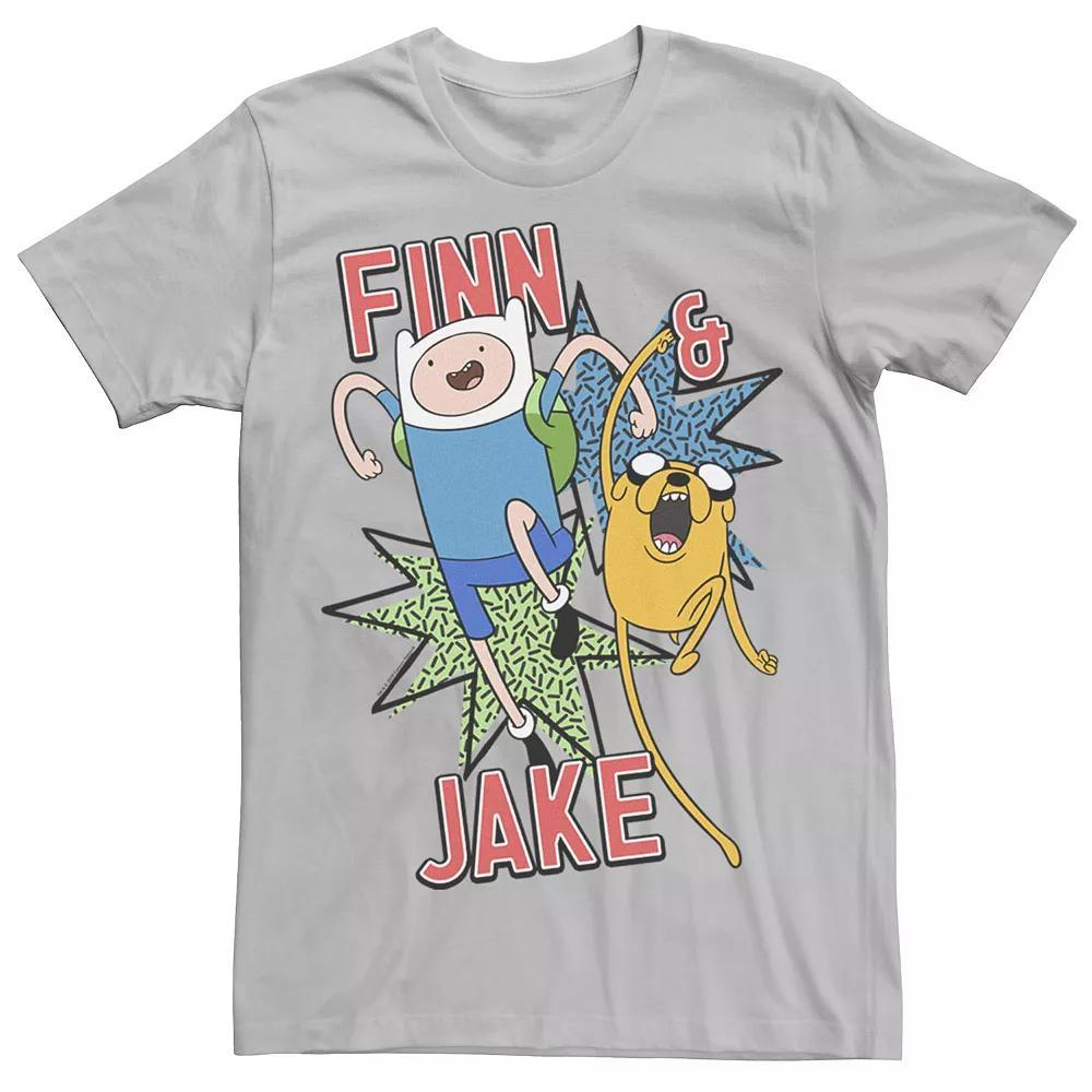 Men's Cartoon Network Adventure Time Finn & Jake Kapows Tee, Size: Small, Red Product Image