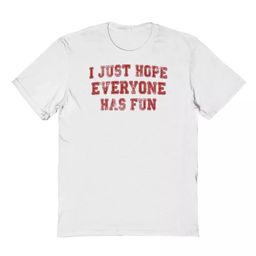 Men's Duke & Sons Hope Everyone Has Fun Graphic T-shirt, Size: Small, White Red Product Image