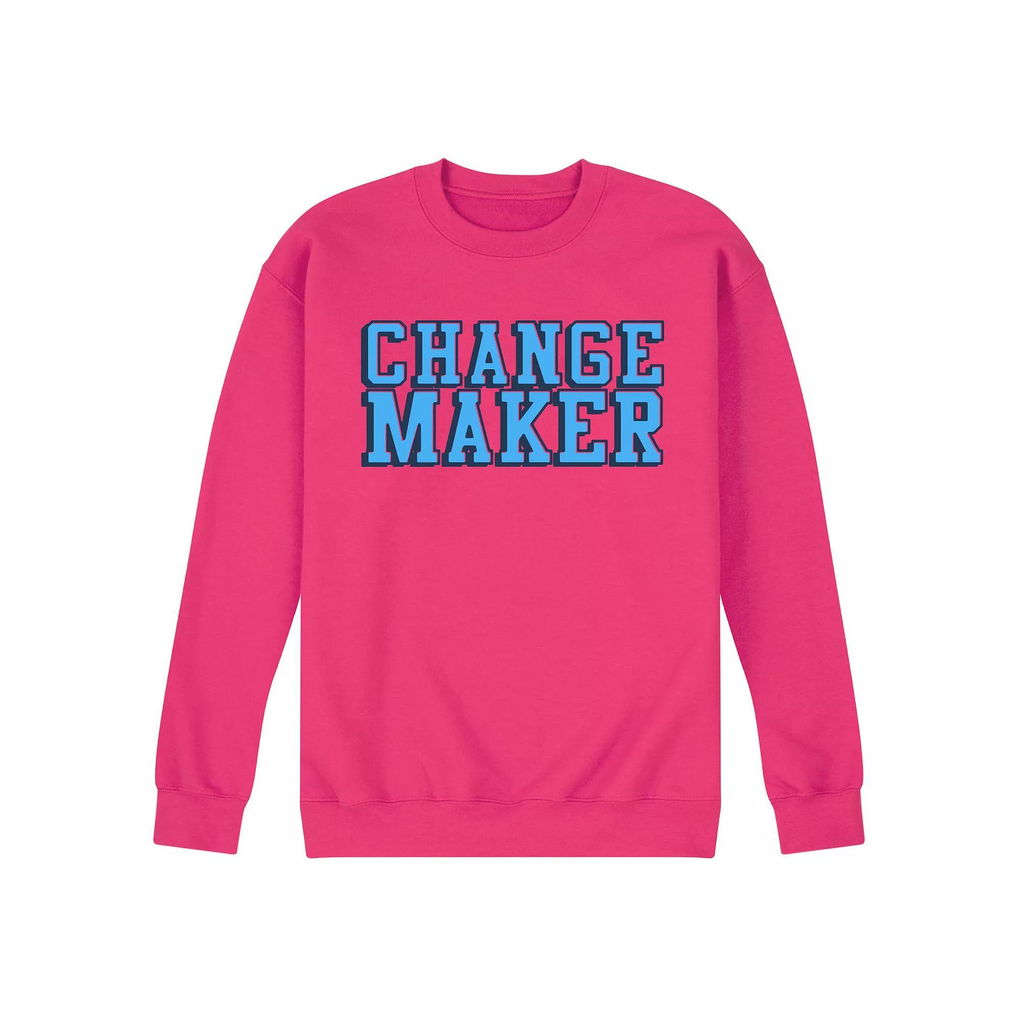 Mens Change Maker Fleece Sweatshirt Pink Product Image