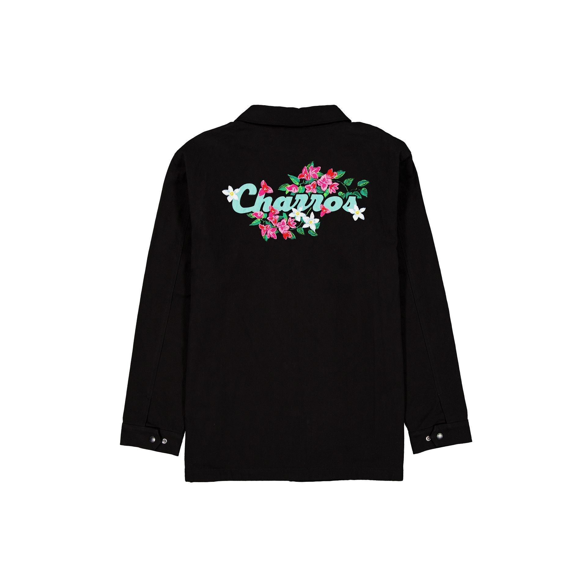 Charros de Jalisco Black Floral Jacket Male Product Image