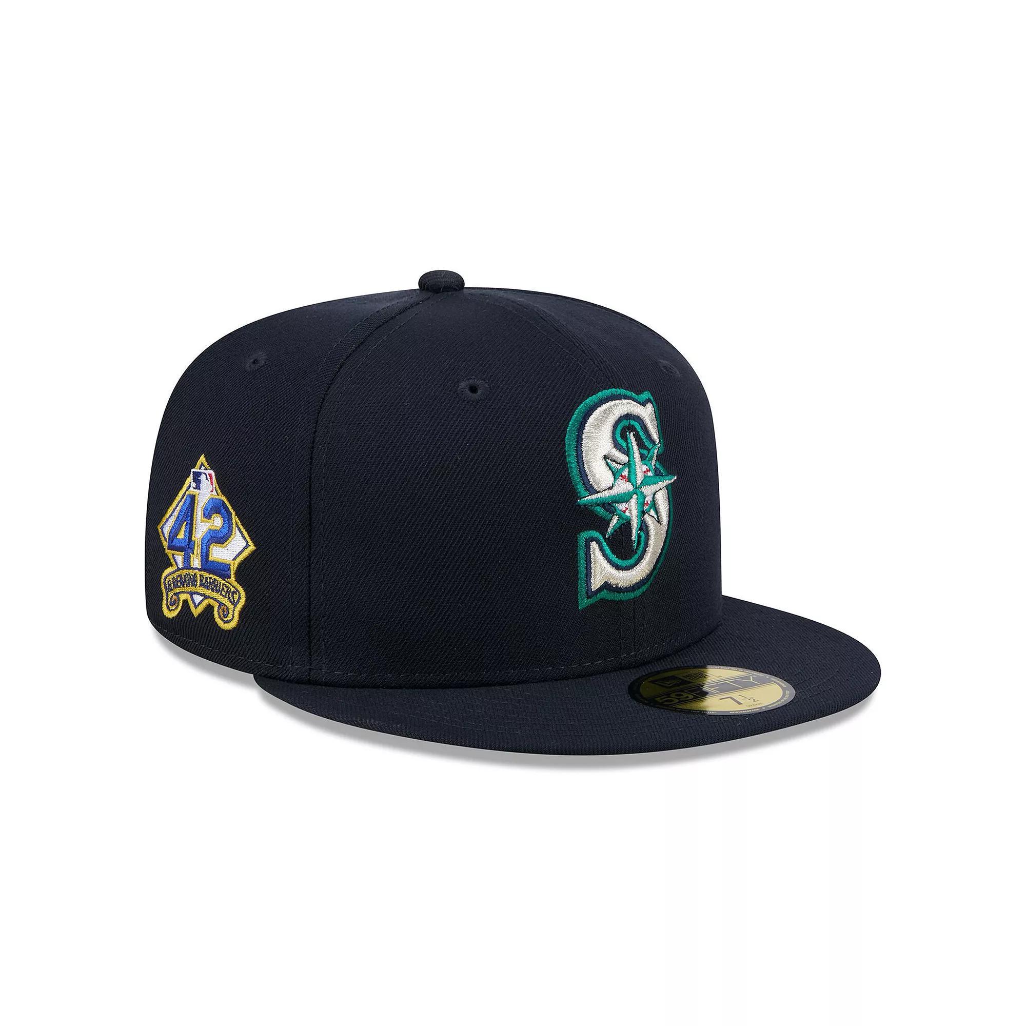 Men's New Era  Navy Seattle Mariners 2025 Jackie Robinson Day 59FIFTY Fitted Hat, Size: 7 1/4, Blue Product Image