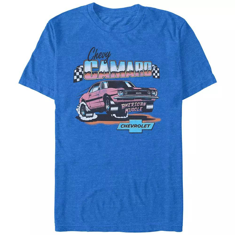 Men's Chevy Camaro American Muscle Graphic Tee, Size: XL, Royal Grey Product Image
