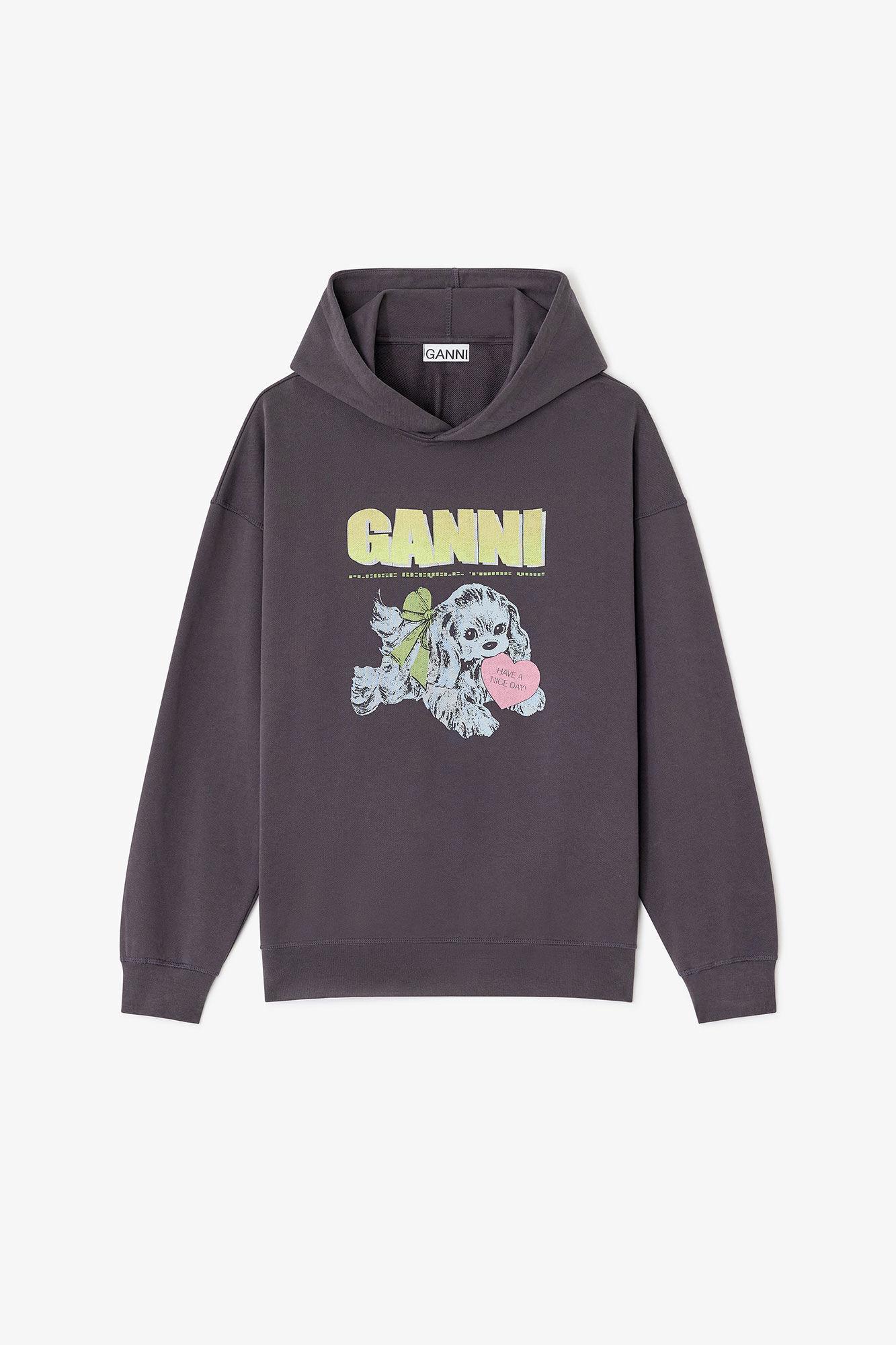 Dark Grey Puppy Hoodie Product Image