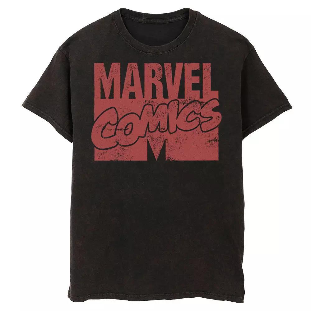 Men's Marvel Comics M Logo Tee, Size: Large, Black Product Image