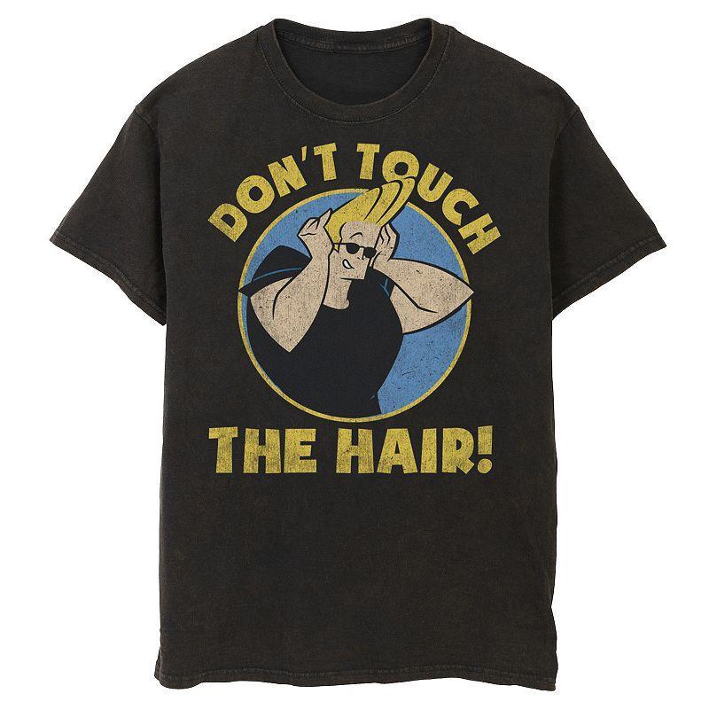 Men's Cartoon Network Johnny Bravo "Don't Touch The Hair" Graphic Tee, Size: XXL, Black Product Image