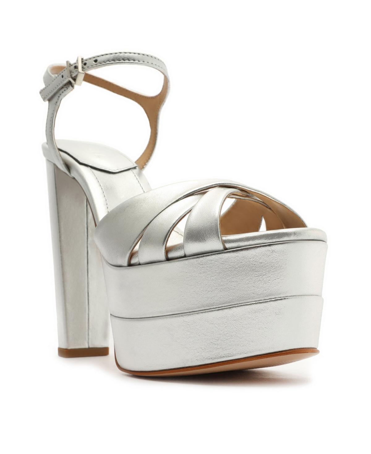 Schutz Womens Keefa High Crossover High Heel Platform Sandals Product Image
