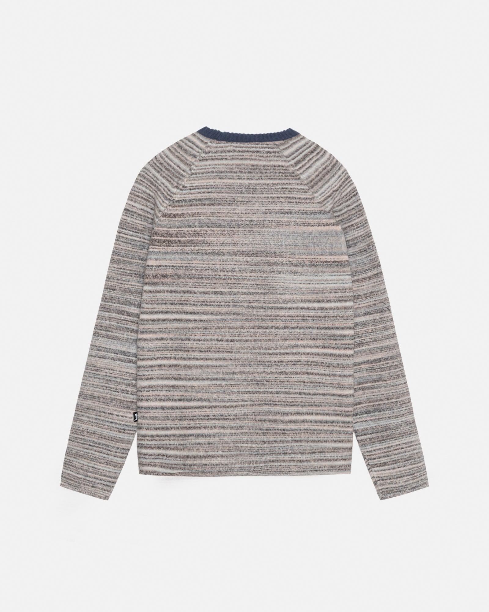 TEXTURED KNIT CONTRAST COLLAR CREW Male Product Image