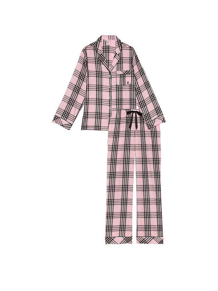 Flannel Popover Long Pajama Set Product Image