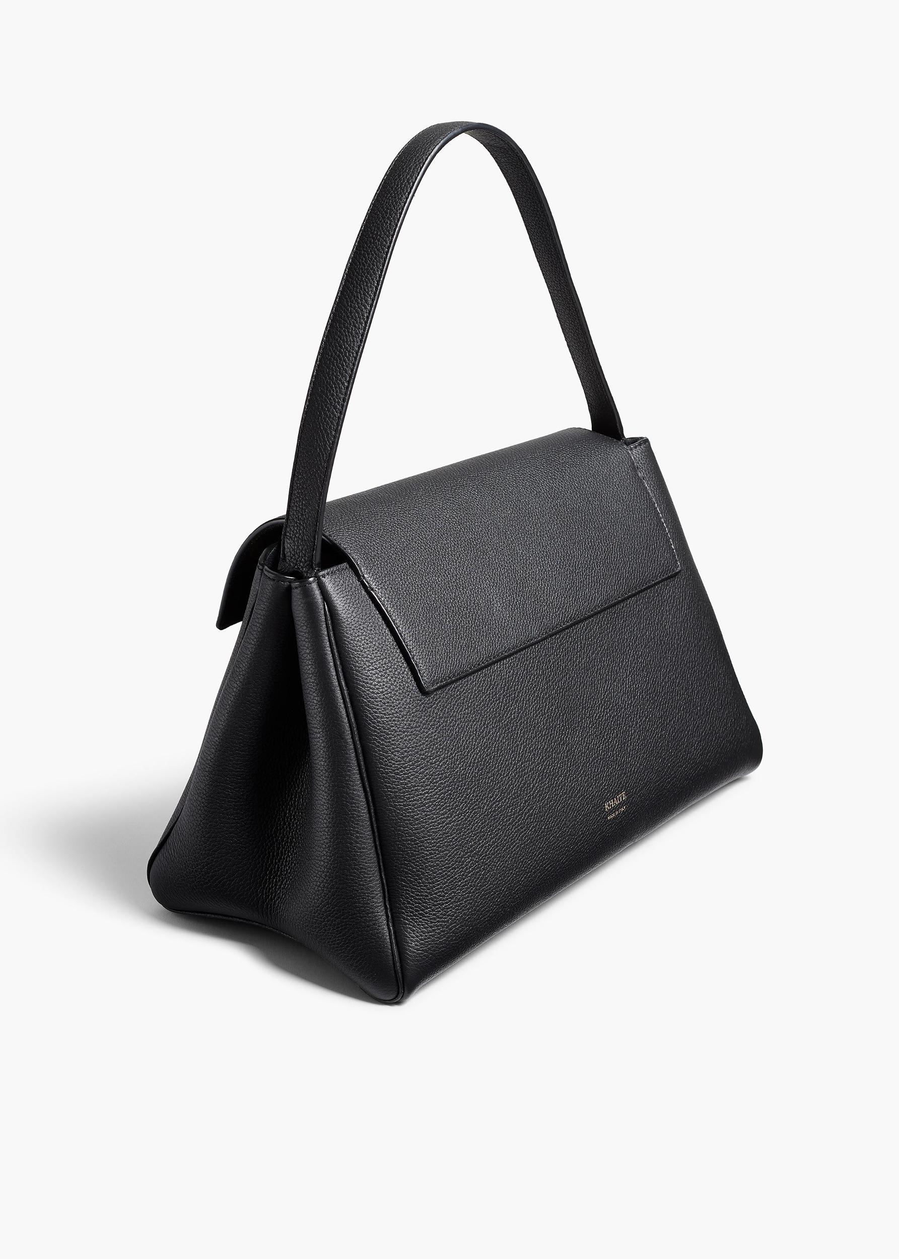Audrey Top Handle Bag in Black Pebbled Leather Product Image