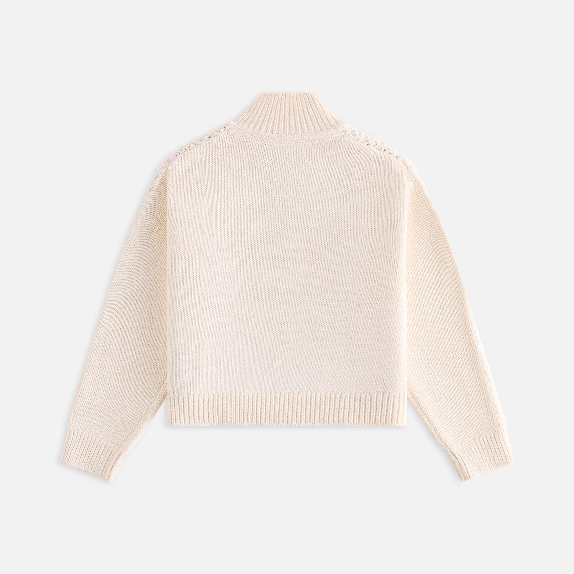 Kith Women Wyler Crest Full Zip Sweater - Sandrift Female Product Image