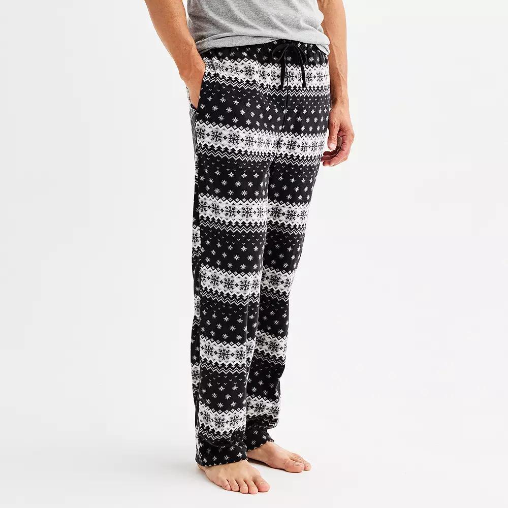 Men's Sonoma Goods For Life® Microfleece Pajama Pants, Size: XL, Snow Mountain Gray Product Image