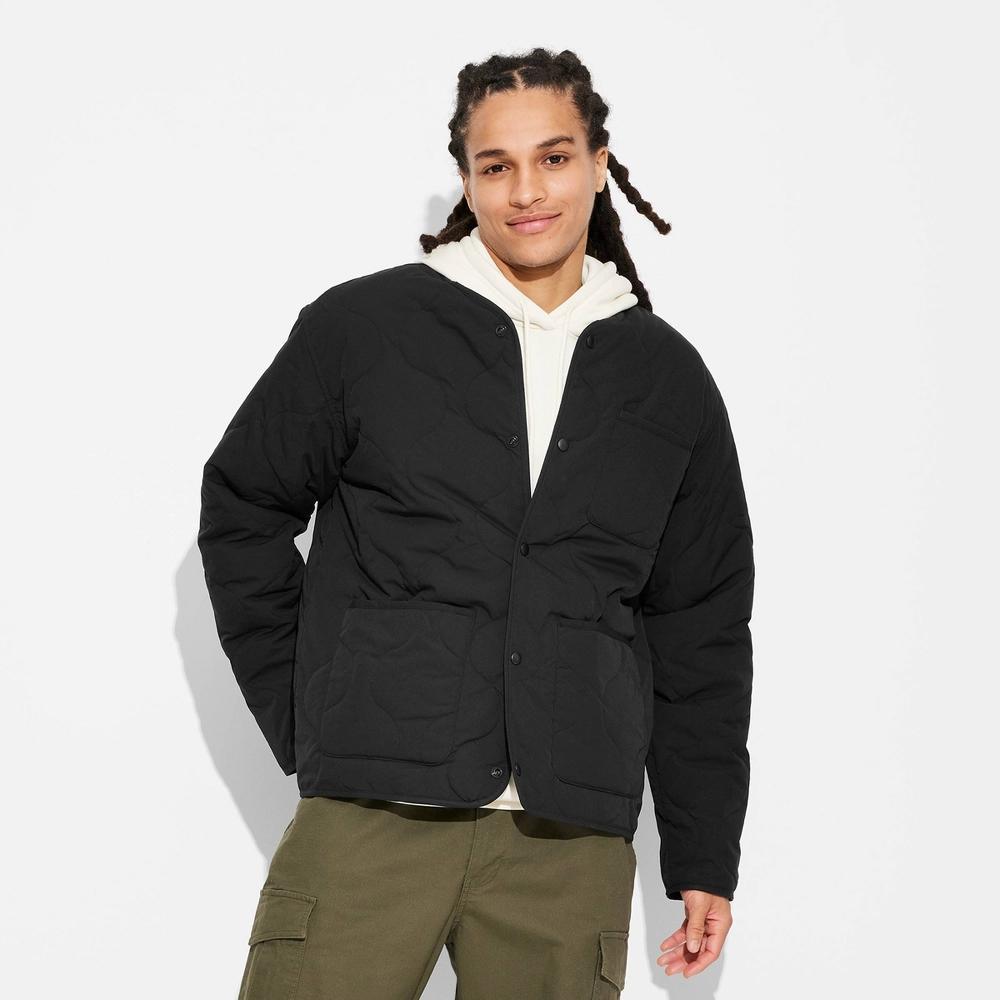Mens Quilted Jacket - Original Use Black L Product Image
