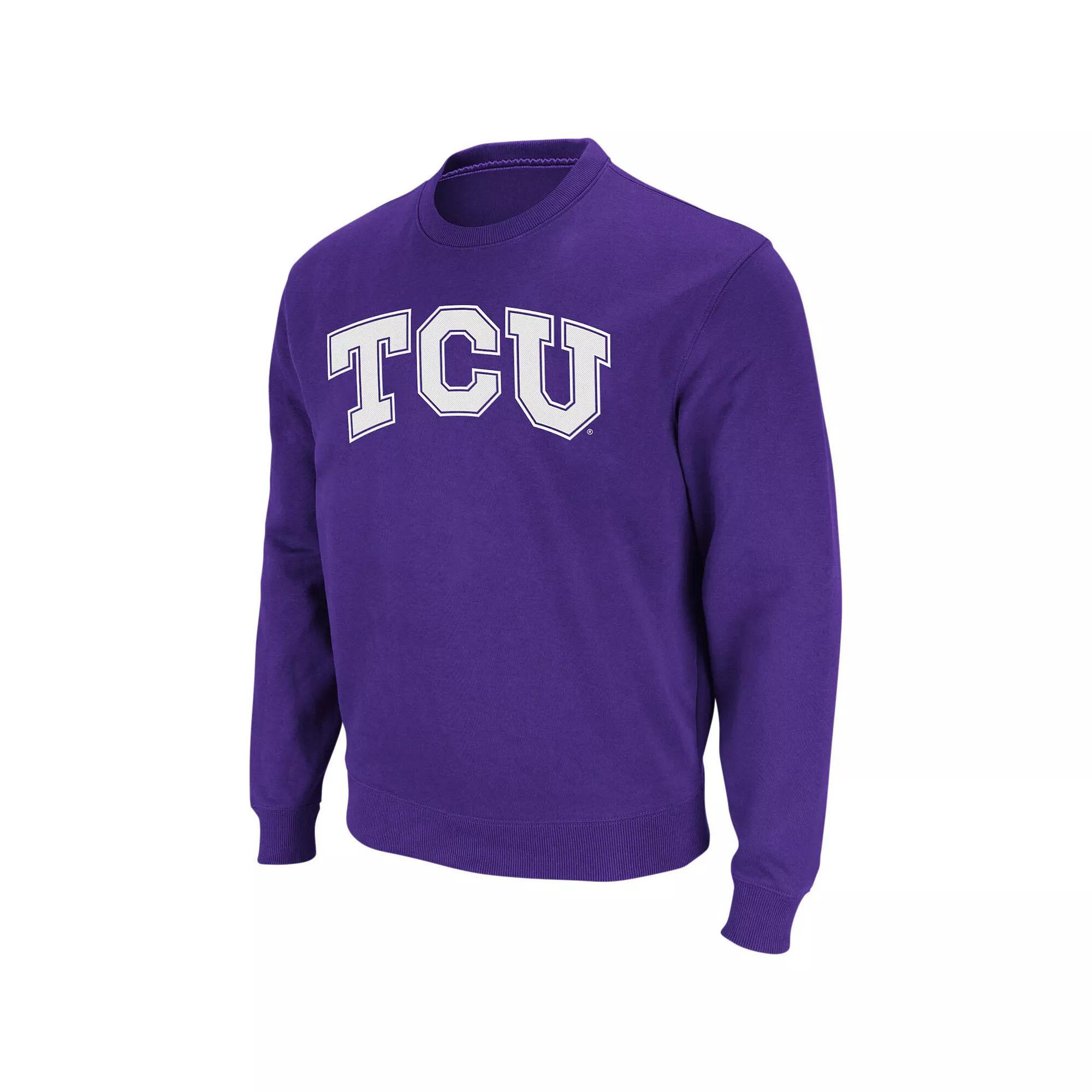 Men's Colosseum Black Iowa Hawkeyes Arch & Logo Crew Neck Sweatshirt, Size: XL Product Image