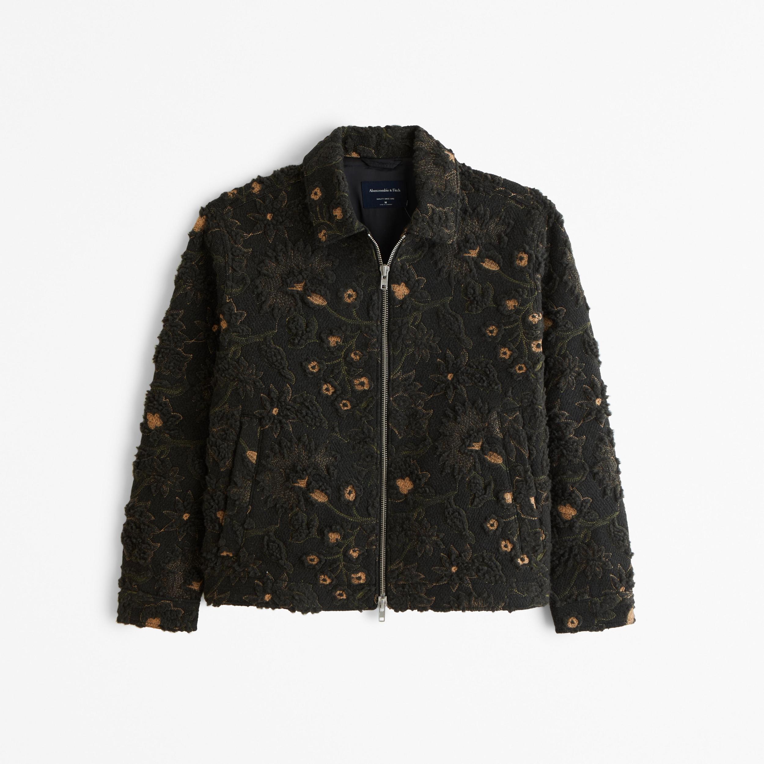 Floral Sherpa Zip Trucker Jacket Product Image