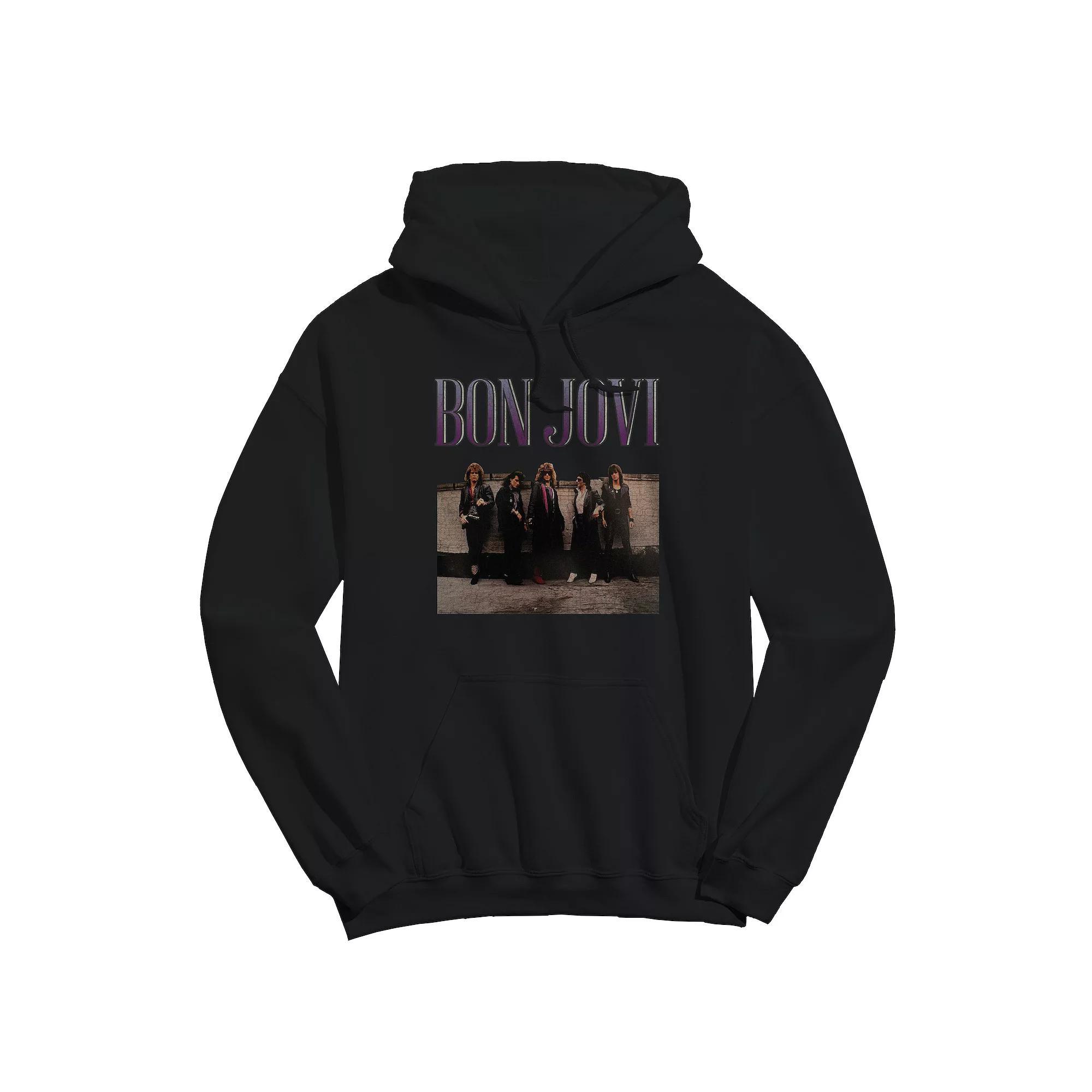 Men's Bon Jovi Roof Photo Graphic Hoodie, Size: Medium, Black Product Image