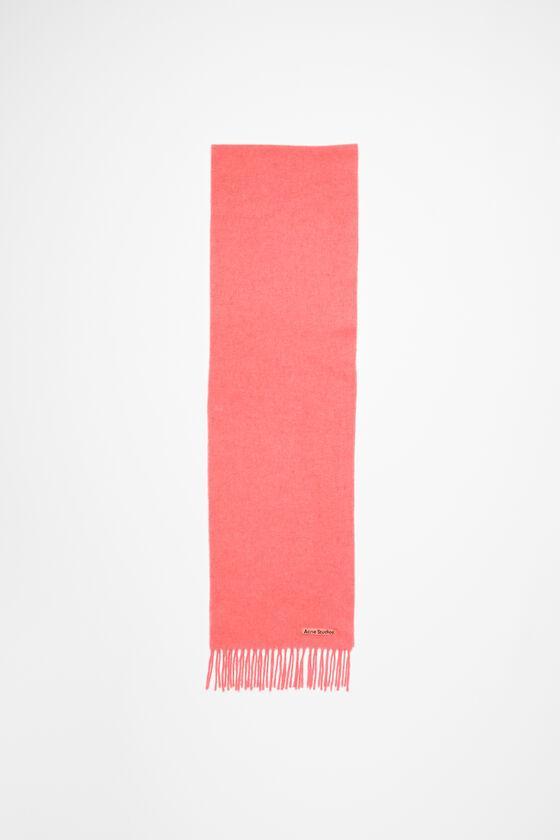 Fringe wool scarf - skinny Product Image