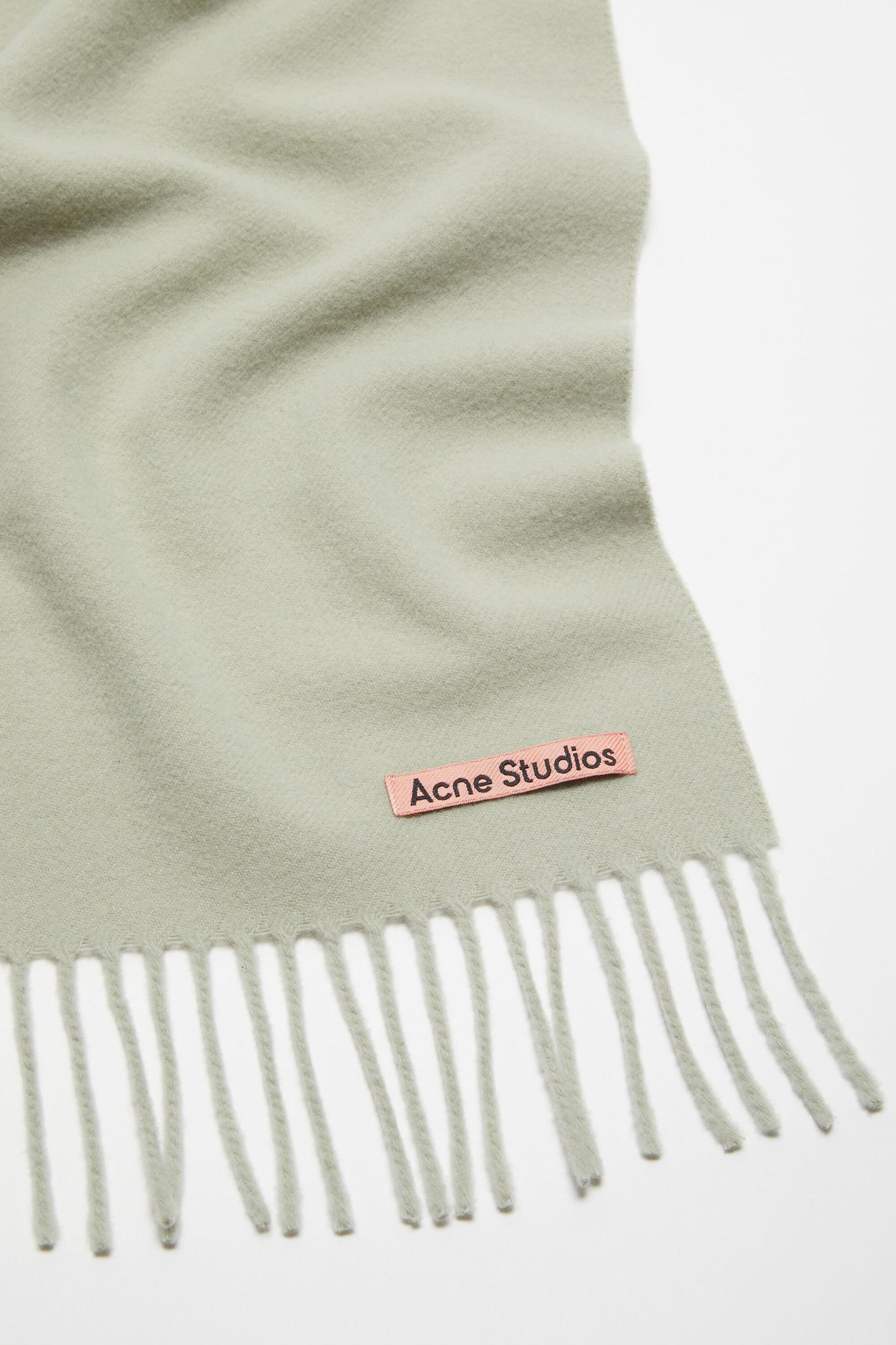 Fringe wool scarf - skinny Product Image